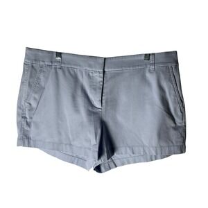 J.Crew Factory Womens Classic Chino Shorts H5616 Pockets Light Blue Size 14